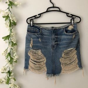 LF CARMAR High Waisted Denim Skirt size 27